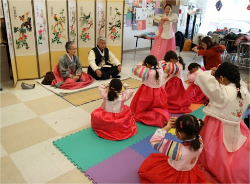 설날, 새배하는 모습